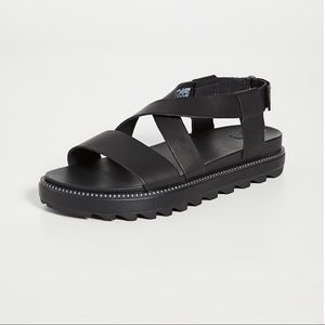 NEW Black Sorel Roaming Crisscross Sandals Size 10.5